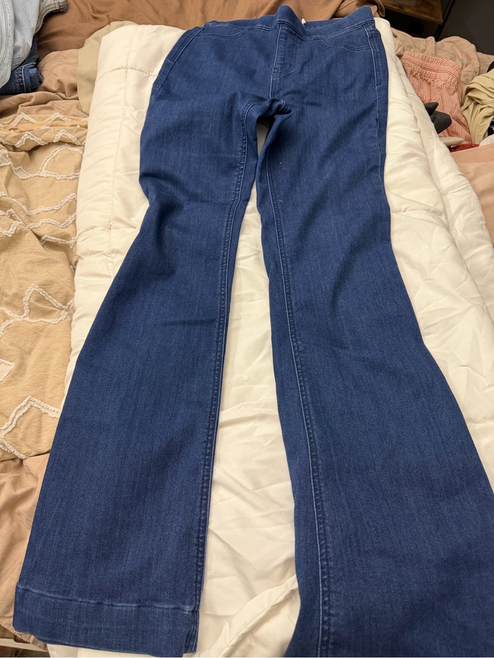 Cello Dark Blue Flared High-Rise Jeans